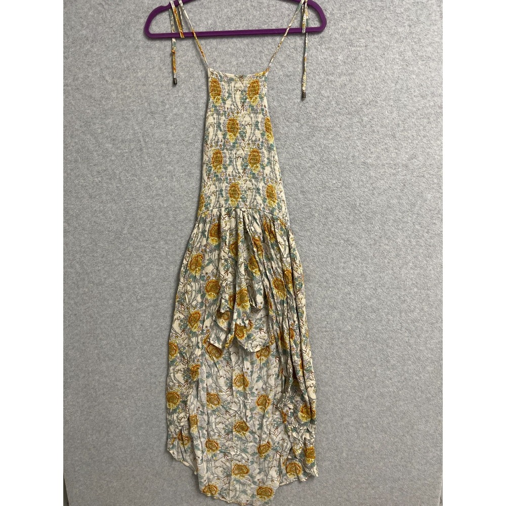 Taylor‎ & Sage Statement Maxi Dress Womens XS Multicolor Floral Smocked Chest